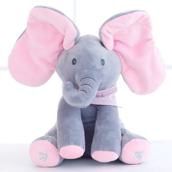 Playful Peek-A-Boo Elephant Toy in 3 Colors 1